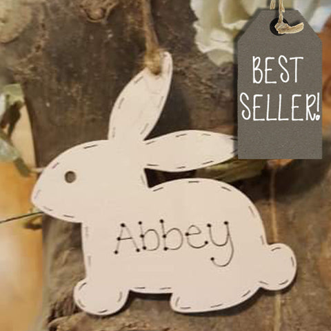 Personalised 3ml Bunny Plaque 825