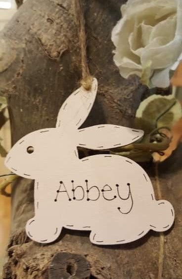 Personalised 3ml Bunny Plaque 825