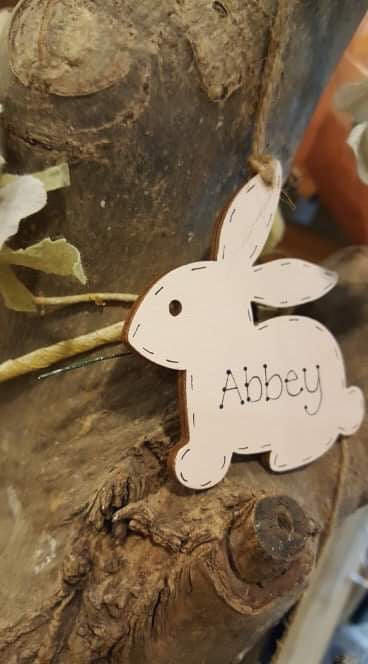 Personalised 3ml Bunny Plaque 825