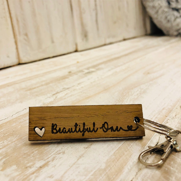 Keyring Tag with Heart - Blank to be Personalised 9060