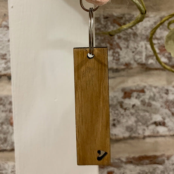 Keyring Tag with Heart - Blank to be Personalised 9060