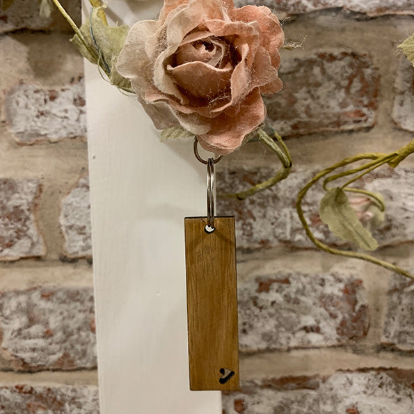 Keyring Tag with Heart - Blank to be Personalised 9060