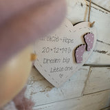 Heart 6" with Dash Border & Wooden Feet 9547