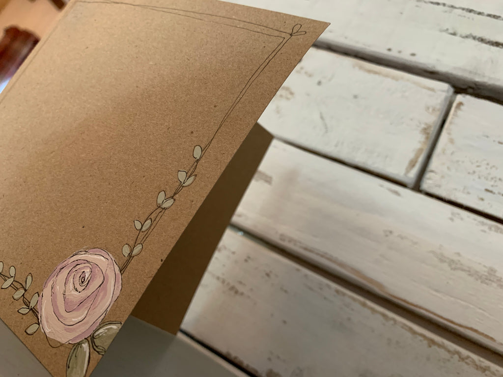 Personalised Card / Postcard - Rose 9876