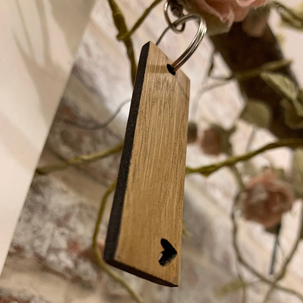 Keyring Tag with Heart - Blank to be Personalised 9060