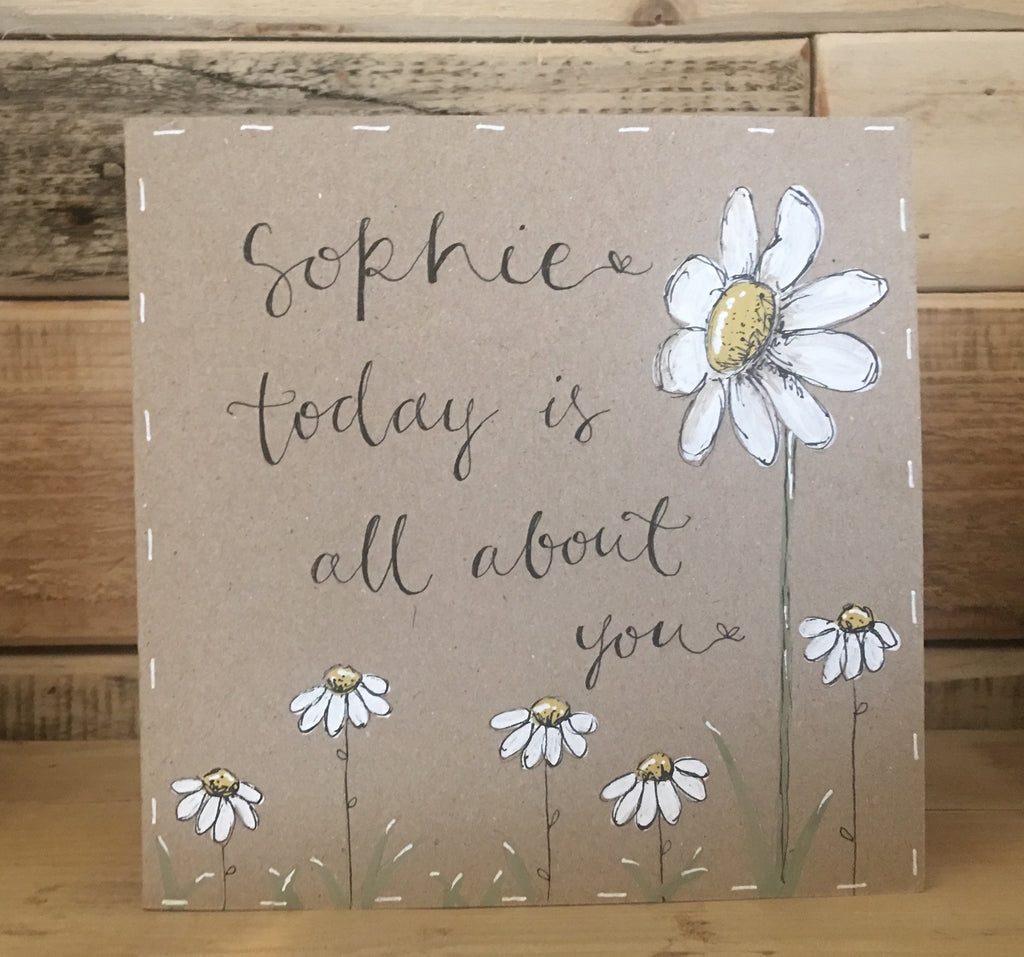Personalised Card / Postcard - Tall Daisy 8722