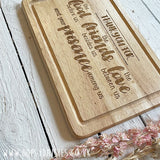 Chopping Board with Ridge Sm - His Presence (TR298) - RRP is