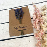 Posy on Card Mini Lavender - Best Teacher (TR344) - RRP is