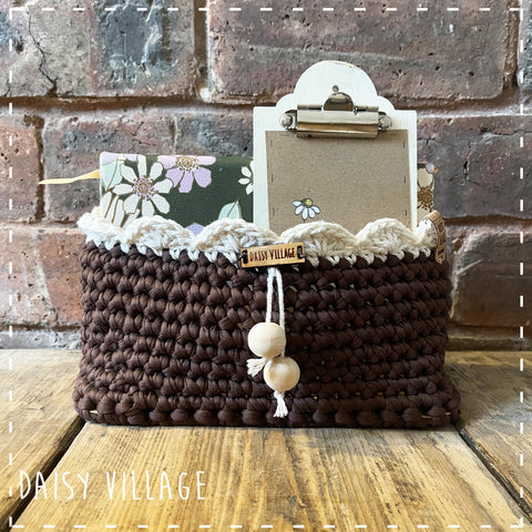 Crochet Oblong Storage Basket 14489