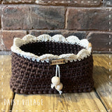 Crochet Oblong Storage Basket 14489