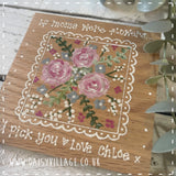 Coaster Wooden Personalised - Roses 14501