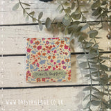 Coaster Ceramic Personalised - Pink/Orange Flowers 14504