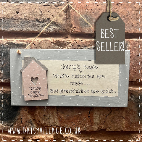 Long plq with House - Nanny's House 4637