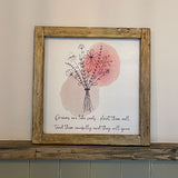 Handmade Rustic Sign Lg (30cm) - Dreams are Like Seeds 13079