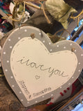 Heart 6" with Border - I Love You 5757