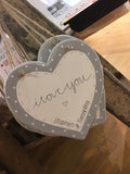 Heart 6" with Border - I Love You 5757