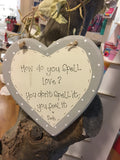 Heart 6" with Border - I Love You 5757