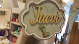 Personalised Elegant Name Plaque Sm - Dinosaur 8507