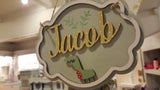 Personalised Elegant Name Plaque Sm - Dinosaur 8507